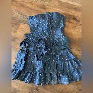 Daisy Denim Blue Starry Ruffle Dress